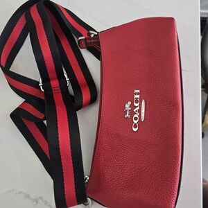 Coach Red Leather Crossbody Bag